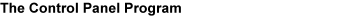 The Control Panel Program