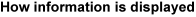 How information is displayed
