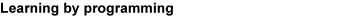 Learning by programming